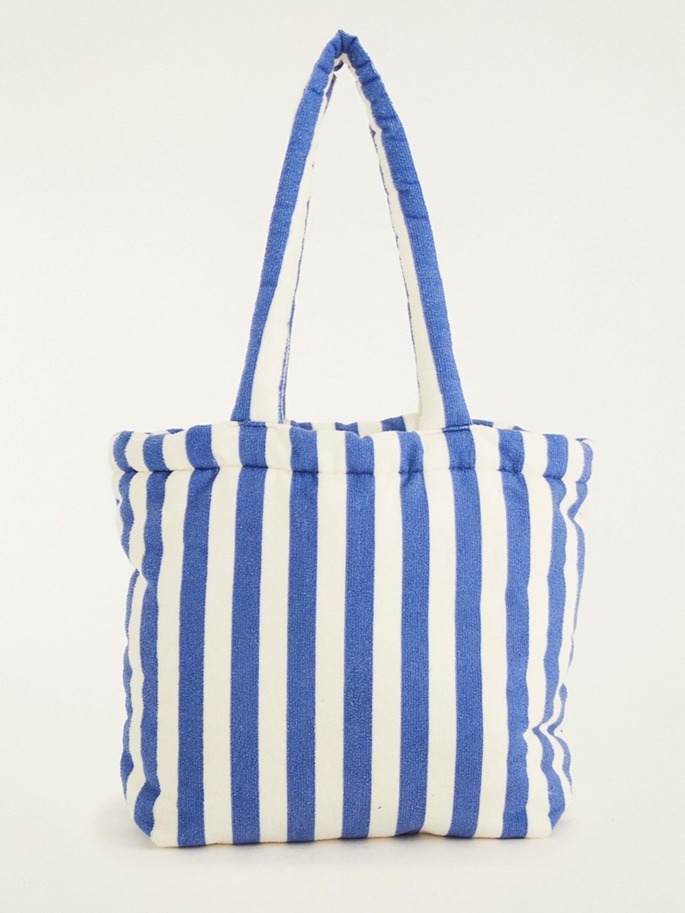 FARM Rio Blue Stripped Macaw Embroidered Terrycloth Cotton Tote Bag NWT - Picture 3 of 7